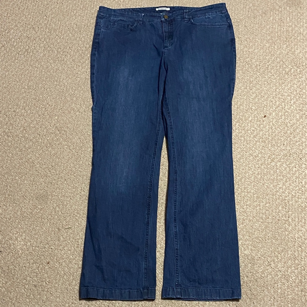 Jones New York  sport style women’s size 14 Straight Leg stretch Jeans - Picture 8 of 14